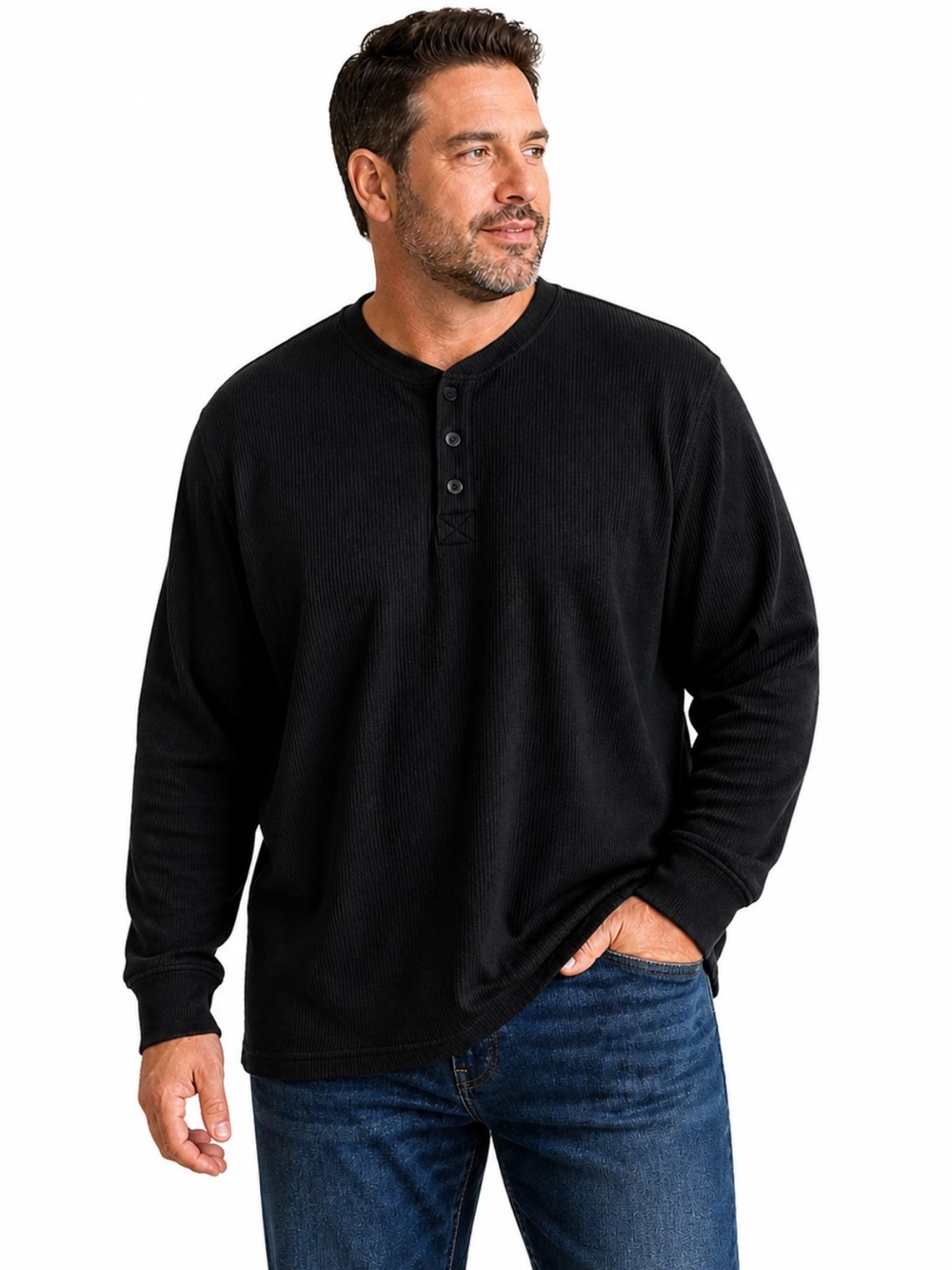 ClimateSmart Pro Extreme Heavyweight Baselayer Henley – XXL Black